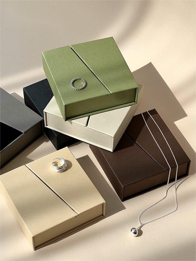 Customizable Luxury Cardboard Magnetic Jewelry Box Rigid Paper Packaging Sponge Lining Matt Lamination 2mm Recyclable Gift