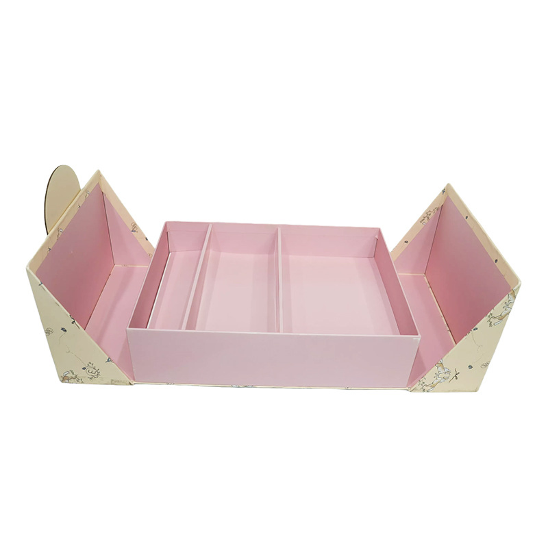 Double-Flap and Drawer Luxury Gift Packaging with Metal Tag for Moon Cake Packing