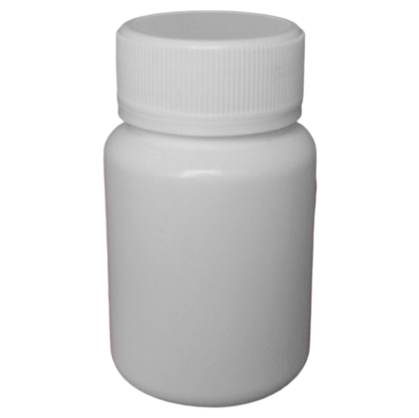 50cc White Plastic HDPE Bottle Pharmaceutical Container for Oral Solid Medication Pill Capsule Tablet Powder with Screw Cap CRC