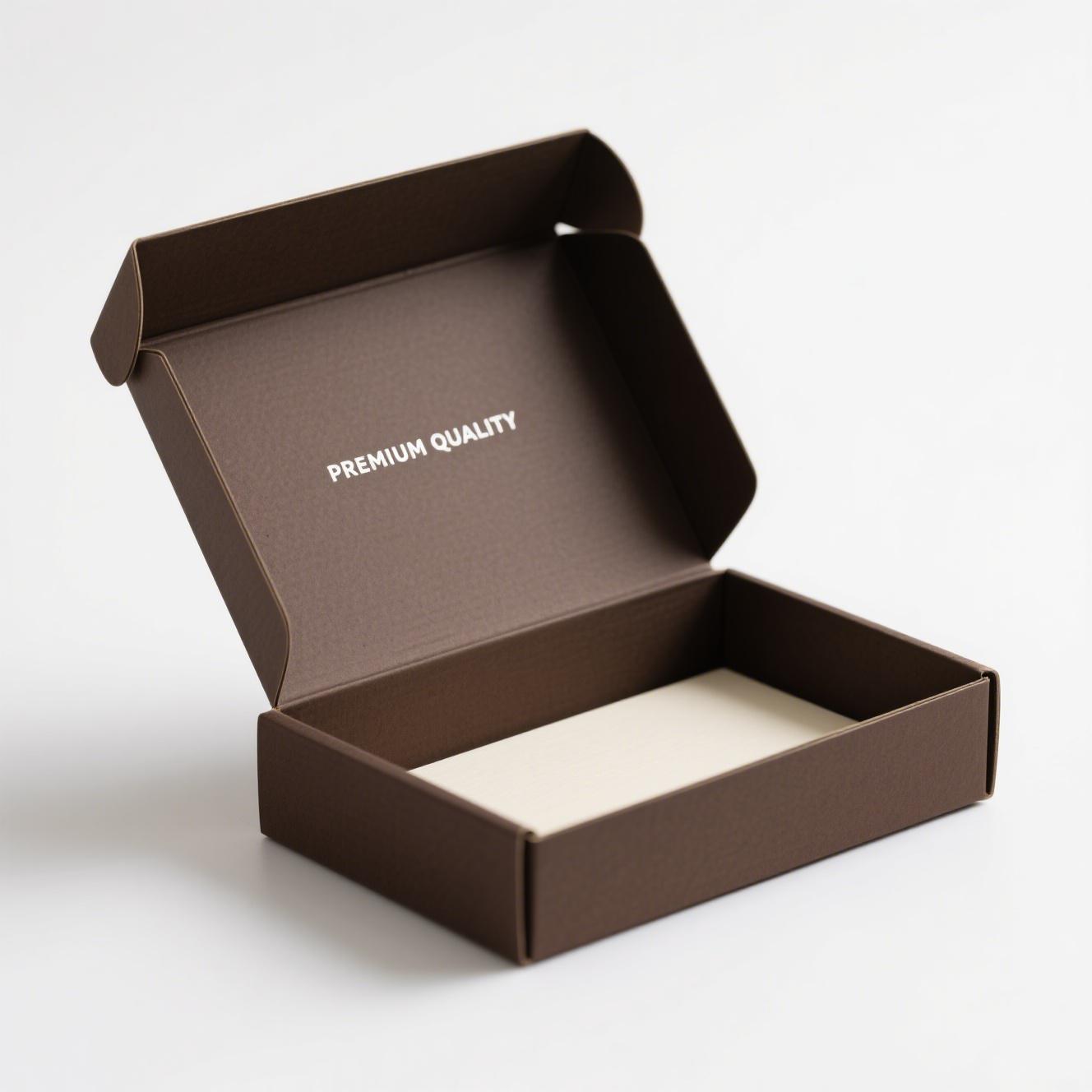 Luxury Customized Premium Gold Foil Brown Cardboard Corrugated Gift Packaging Box For Shipping And Gift Packaging