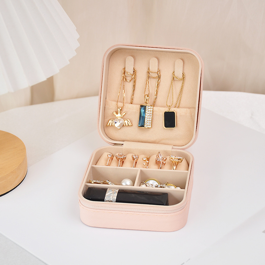 Fashion Jewel Display Box Pu Leather Jewelry Storage Case Custom Earrings Ring Organizer Packaging Cases