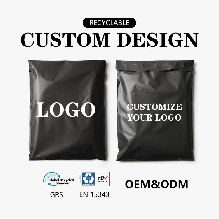 GRS Certified Customizable Shipping Bags Mailer Recycled PPWR Regulations Clothing Packaging Custom Polymaile Bags
