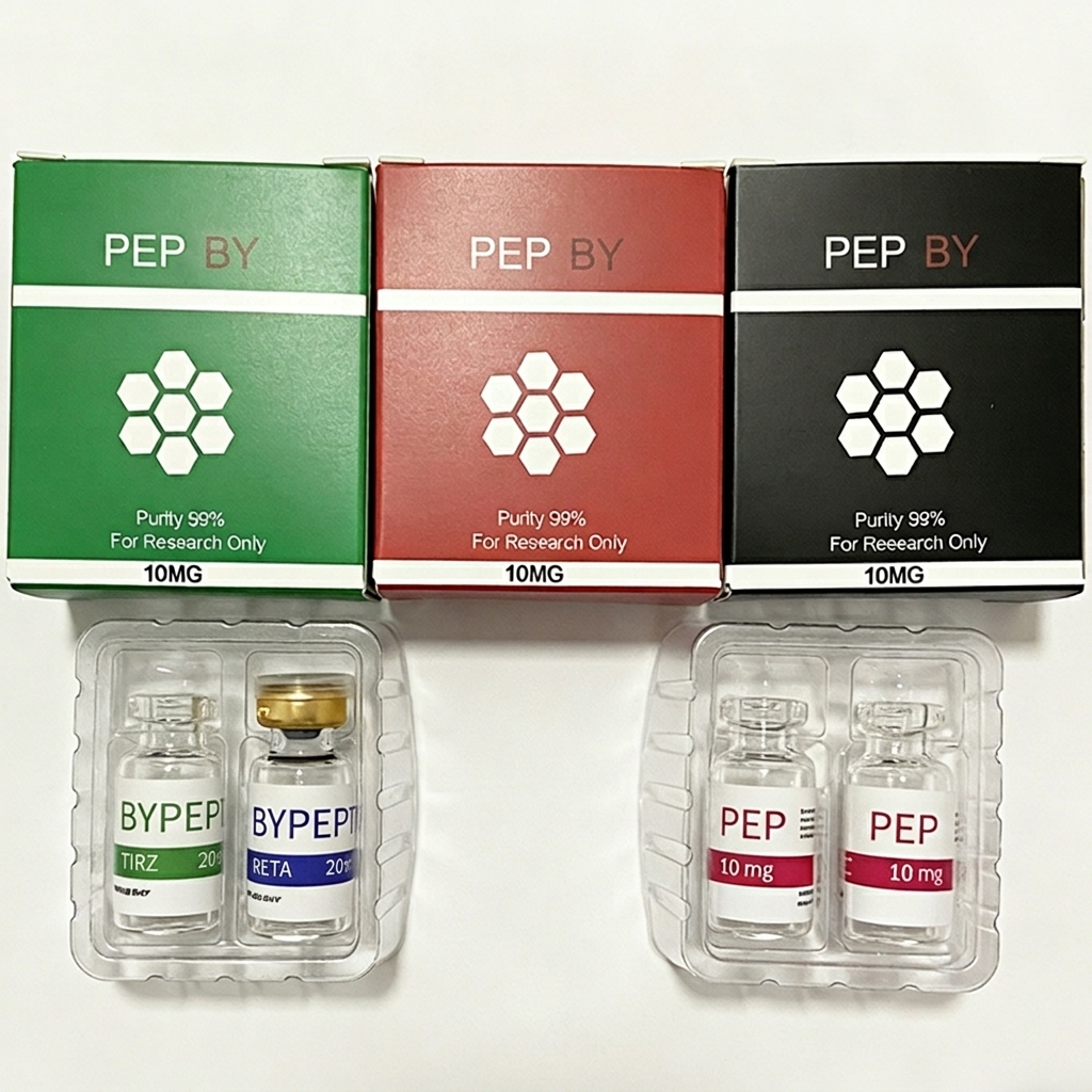 Customizable Empty Packaging Vial Bottle Pharma Folding 3ml Peptid Foldable Paper Packaging Box with Plastic Tray