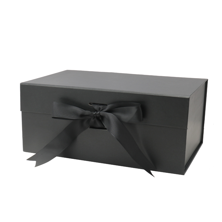 Hot Sale 280*180*120mm Folded Gift Box Birthday Gift Cosmetic Skin Care Ribbon Gift Box