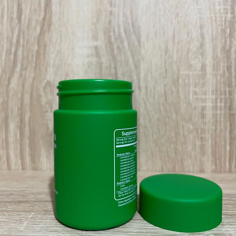 Customized Plastic Bottle 4oz 6oz 8oz 10oz Green Red HDPE Soft Touch Medicine Pill Bottles Screw Cap Packaging