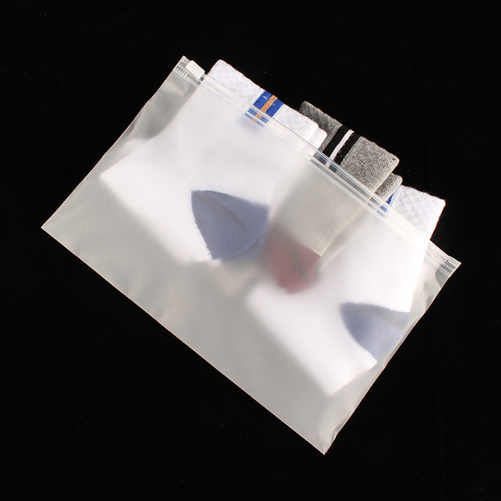 Matte Slider Ziplock Bags Custom Biodegradable Packing Bag Zipper Frosted Plastic Zip Lock Bag Clothes for Packaging