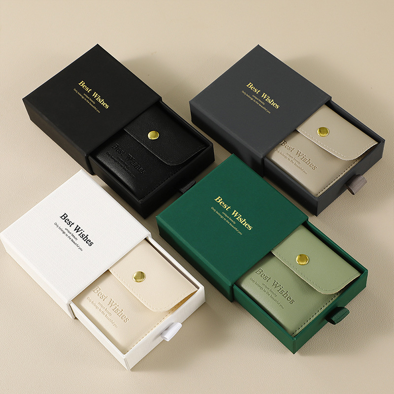 Tongxing PU Leather Buckle Storage Jewelry Gift Box Square Paper Packaging Drawer for Necklaces Rings Earrings Jewelry Box