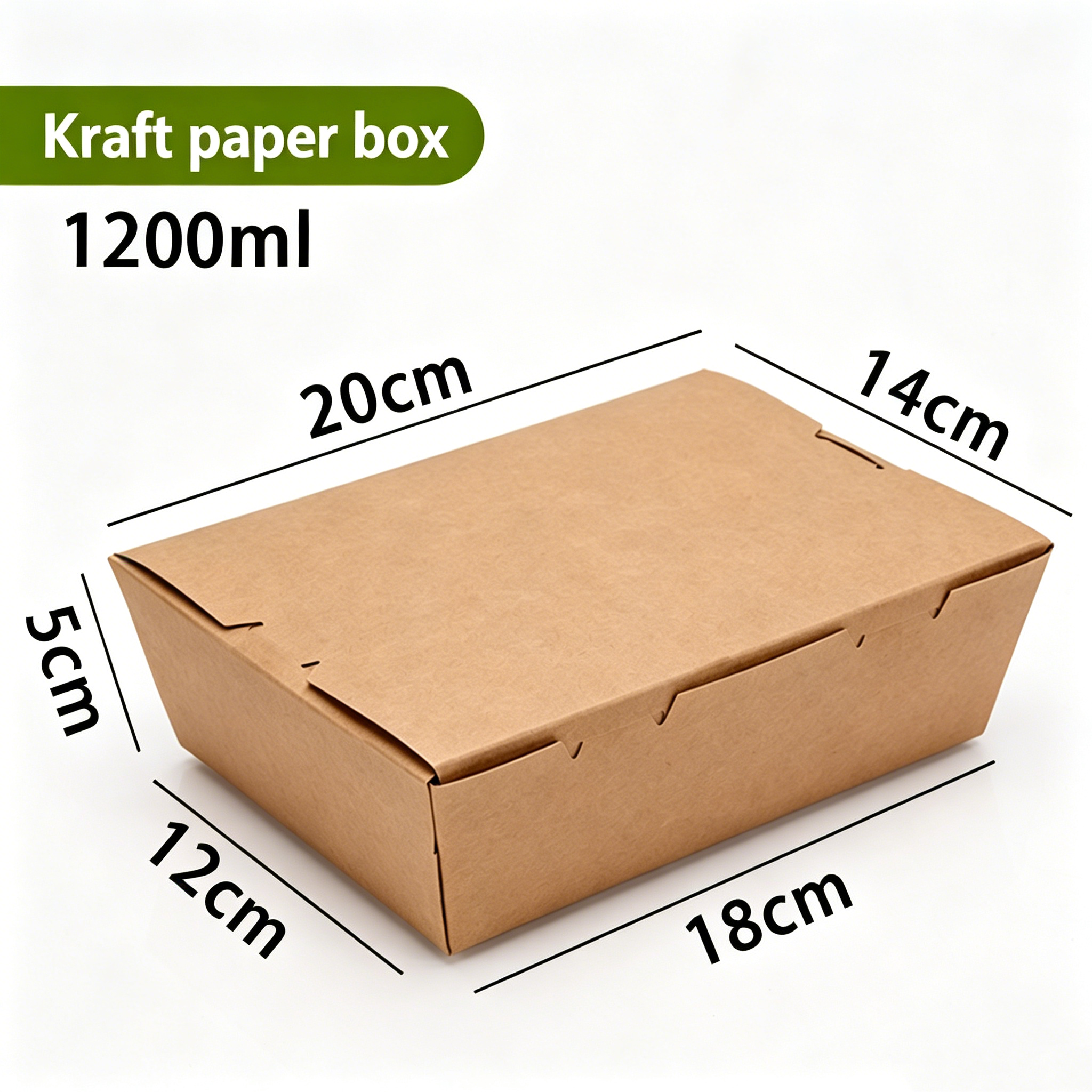 Eco Friendly Biodegradable Food Containers Compostable Takeaway Boxes Kraft Paper Food Box Sustainable Packaging