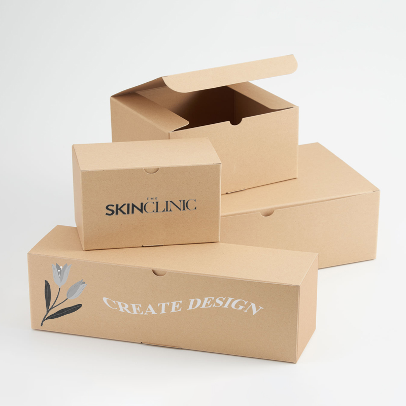 Eco Friendly Biodegradable Kraft Paper Made Foods and Confectionery Packaging Snacks Package Box Customized with Your Own Logo
