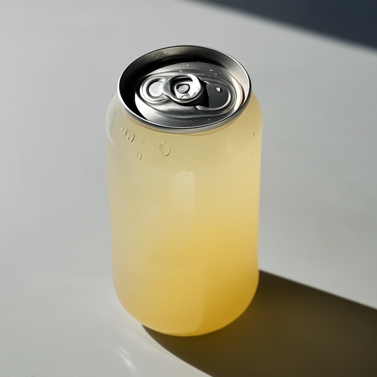 Empty Custom PET 250Ml 350Ml 450Ml 550Ml Transparent Clear Round Plastic Juice Cans To Seal Wholesale