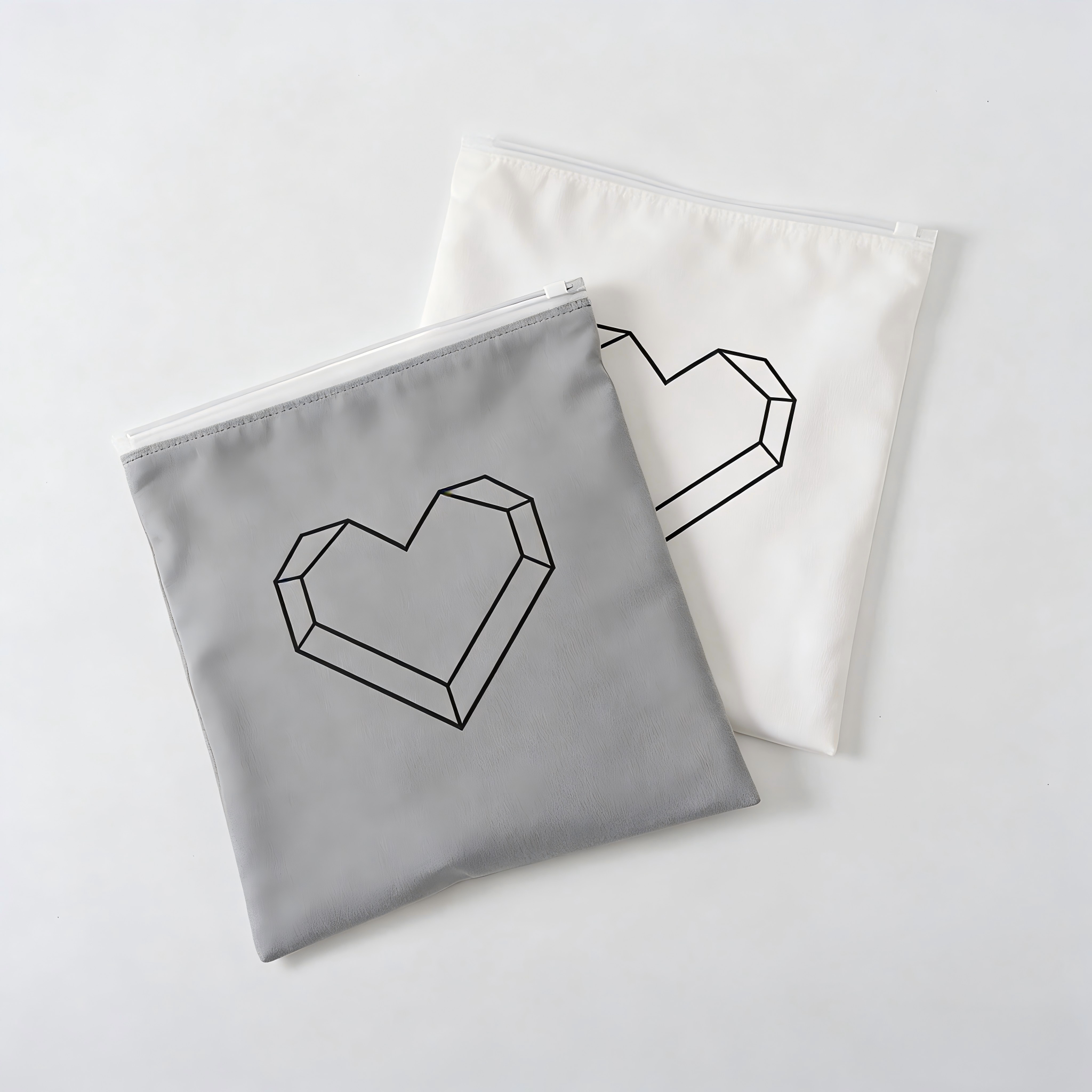 Eco Friendly Heat Seal Resealable T-Shirt Zipper LDPE Plastic Bags with Handle for Garment Packing and Clothing