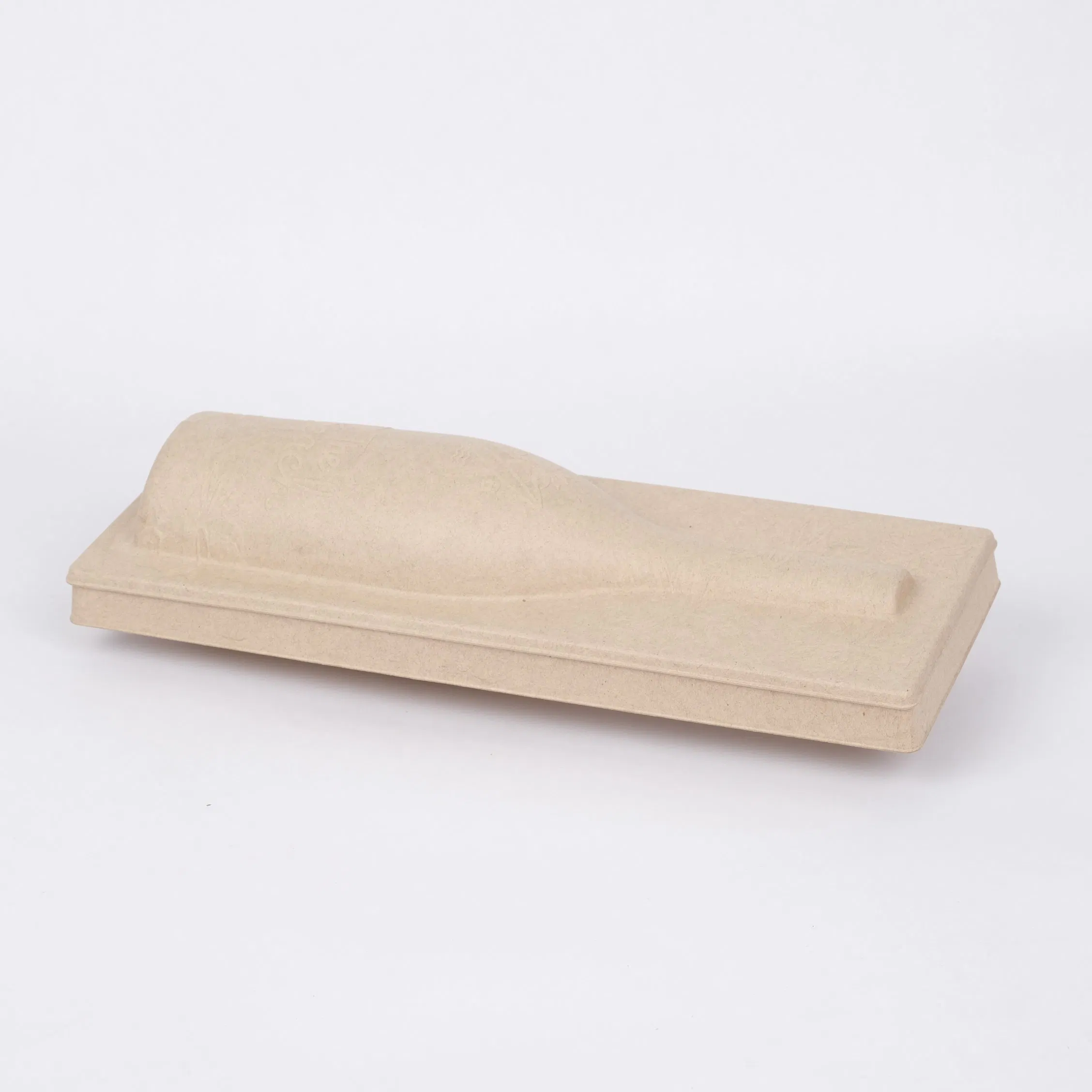 Custom Biodegradable Wine Bottle Wet Press Moulded Paper Pulp Protection Tray Packaging