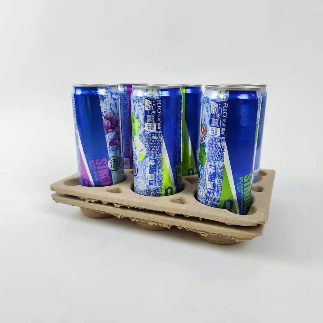100% Biodegradable and Eco-friendly Beverage Paper Pulp Packaging Take Good protection Package in Transportation