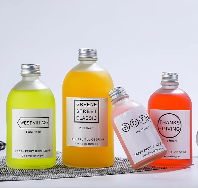 Drinking Glass Bottles 150ml / 270ml / 350ml / 500ml Coffee Air Tight Small Glass Bottle 200ml Custom Jam Glass Bottle With Lids