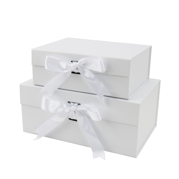 Hot Sale 280*180*120mm Folded Gift Box Birthday Gift Cosmetic Skin Care Ribbon Gift Box