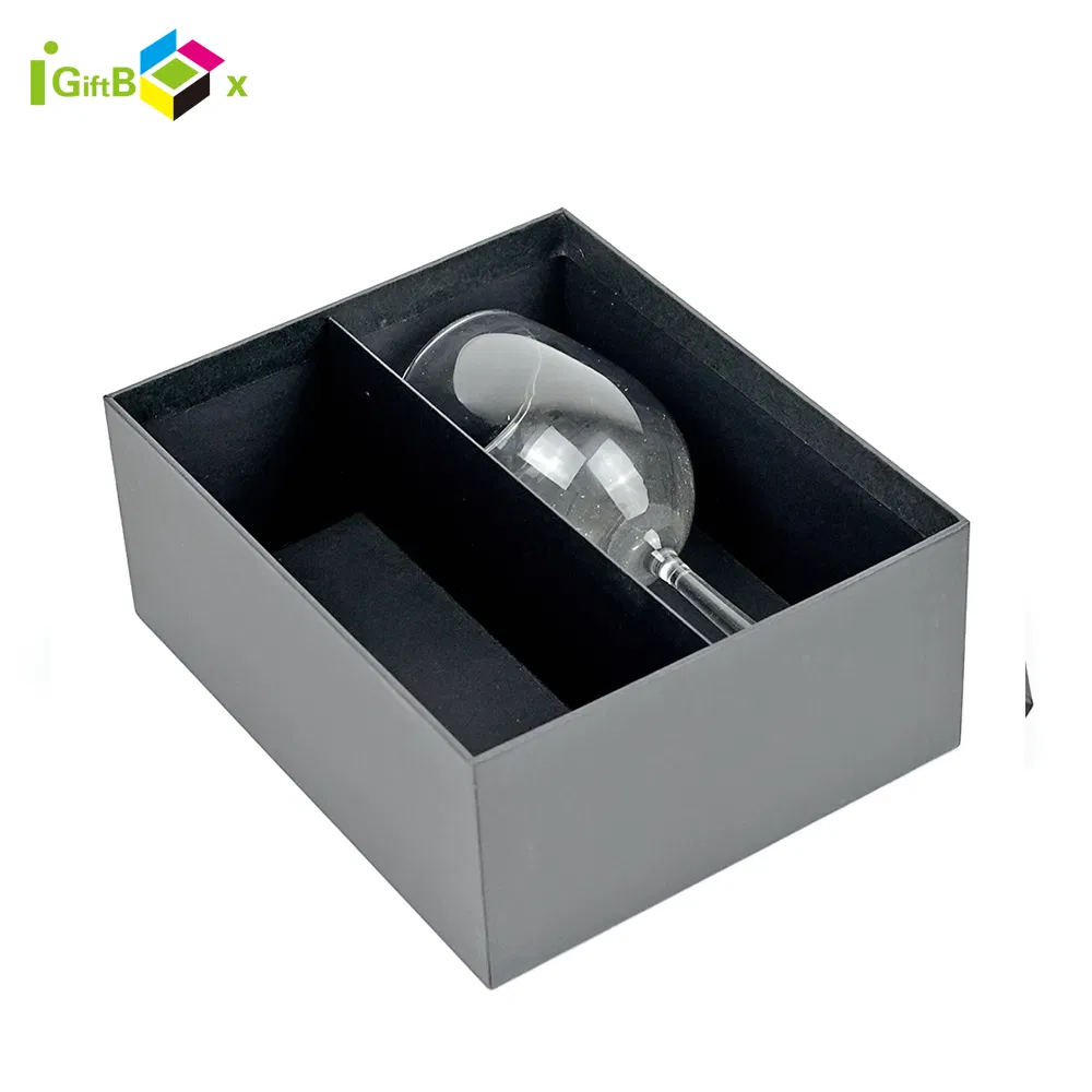 Elegant Custom Wine Glass Packaging for Two Bottles