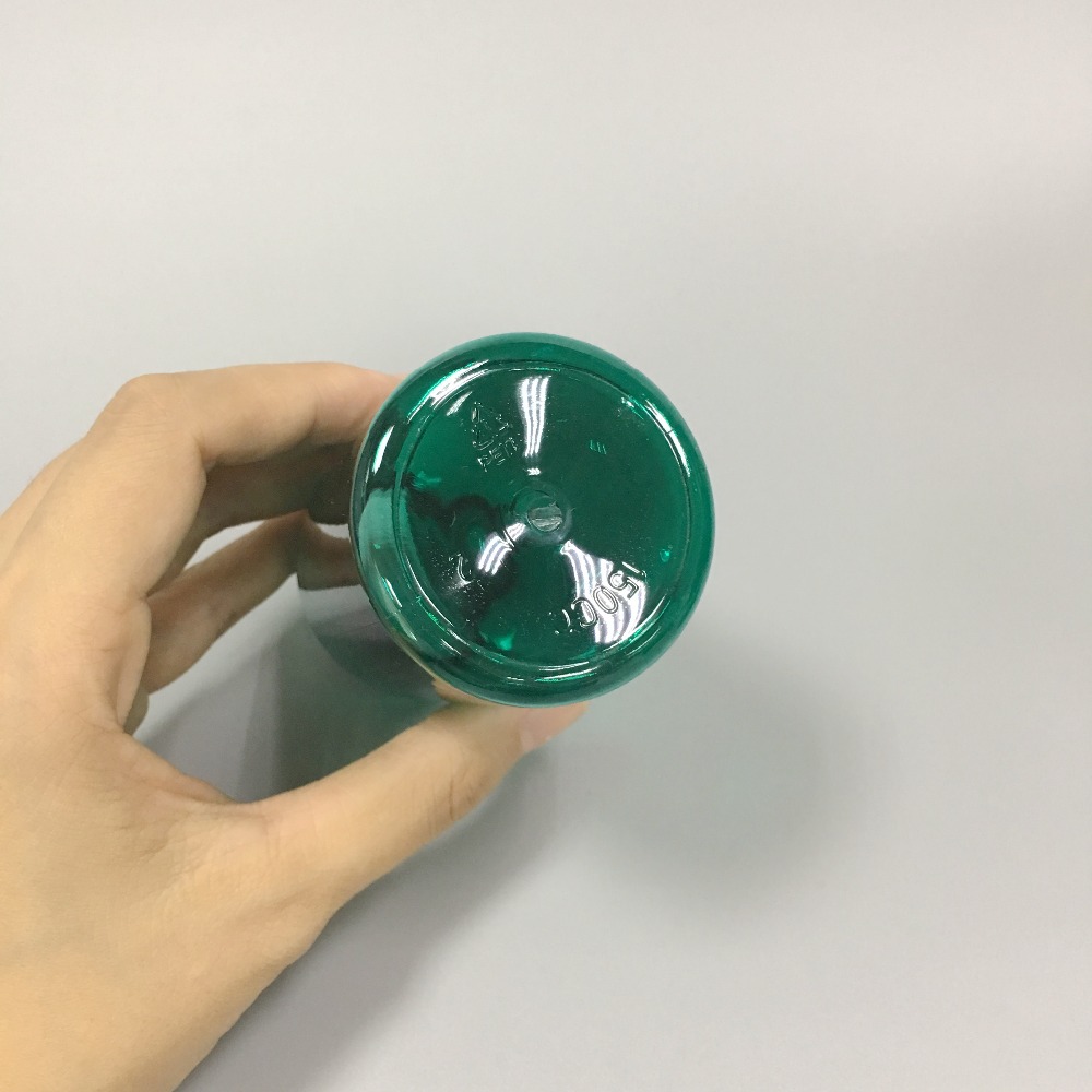 Plastic Medicine Pill Bottles Pharmaceutical Capsule Tablet Packaging Bottle Screw Cap with Pressure Aluminium 150ml PET Green