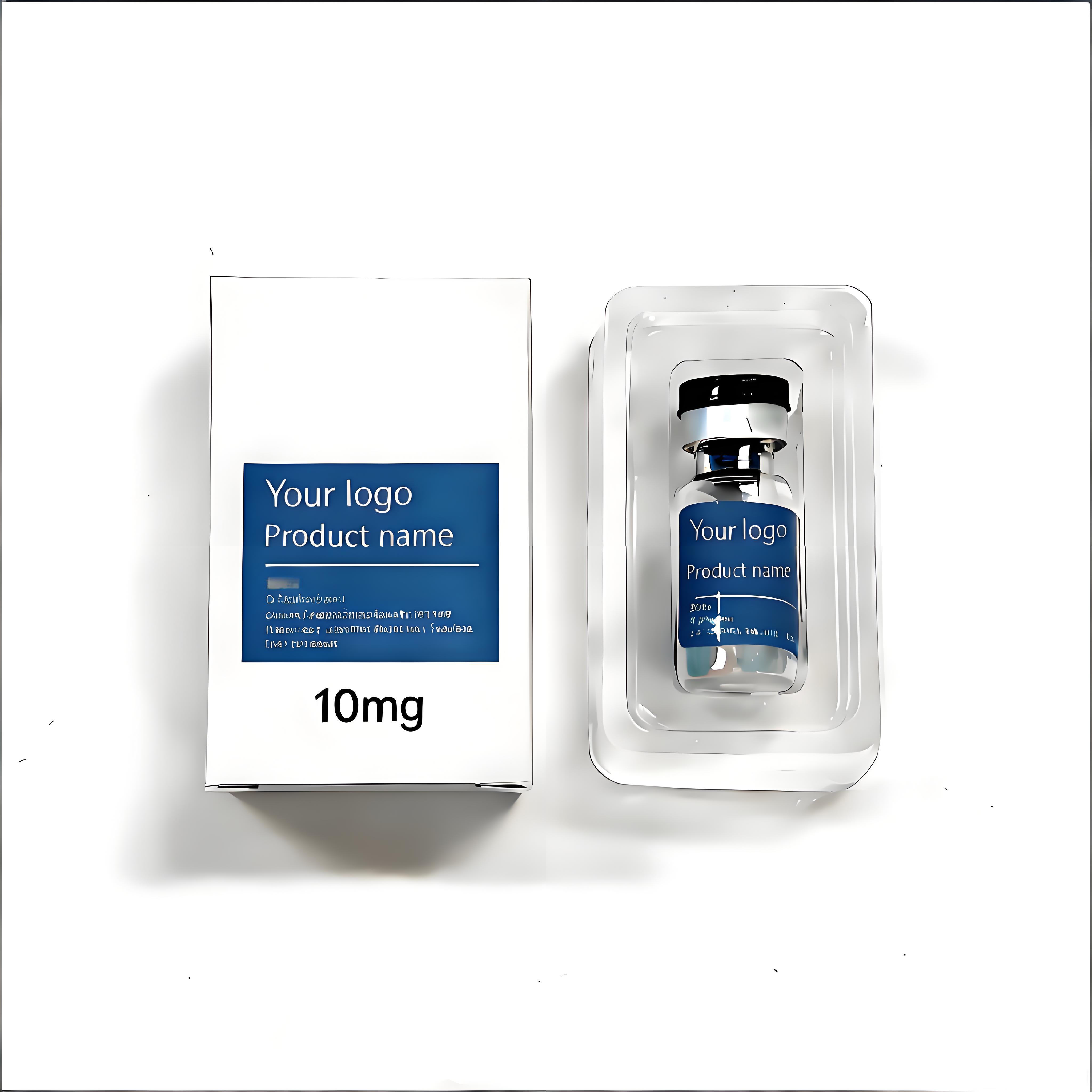 Custom Printing Single 3ml Vial Box With Hologram Labels And Plastic Tray Pept1 Label 3ml Vial Packaging Set With Your Logo