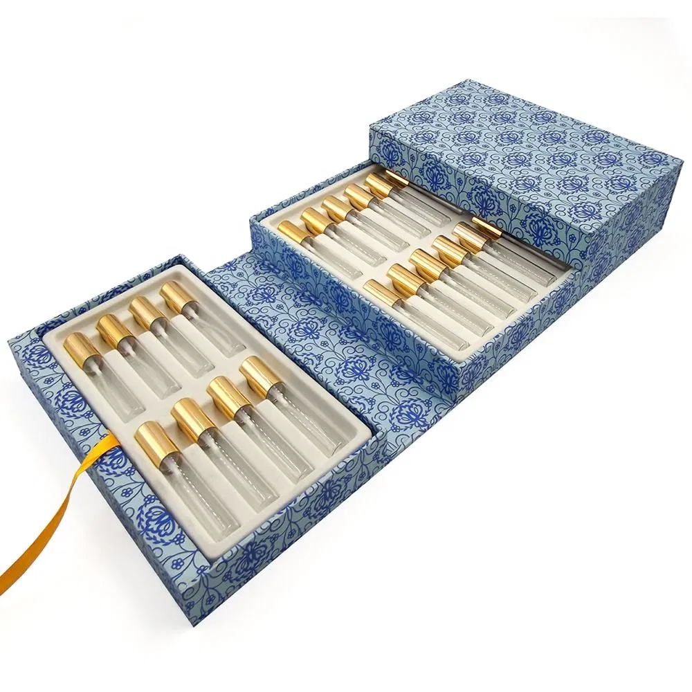 Luxury Custom Logo Rigid Hollow out Cardboard Rigid Luxury Cosmetic Essential Oil Gift Perfume Box Packaging
