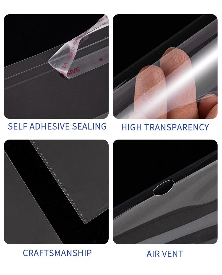 Manufacturer Eco-Friendly Self Sealing Transparent Opp Packaging Bags Plastic Opp Bags clear Opp Bags for Packing