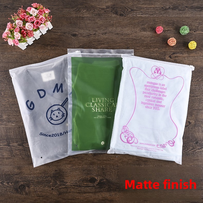 Factory-Direct Clothing Packaging Bags with Zip-Lock Resealable Design Custom Full-Color Printing &amp; Free Artwork