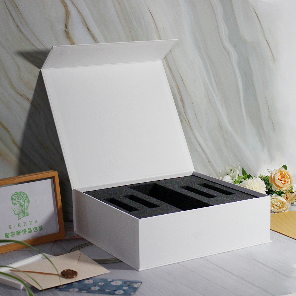 Luxury UV Stamping 2m 3ml 5ml 10ml Small Bottle Peptide Vials Packaging Eva Secure Magnetic Rigid Paper Boxes Hold 2 Vial