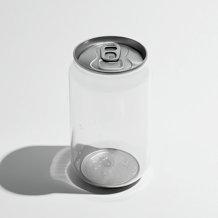 Empty Custom PET 250Ml 350Ml 450Ml 550Ml Transparent Clear Round Plastic Juice Cans To Seal Wholesale