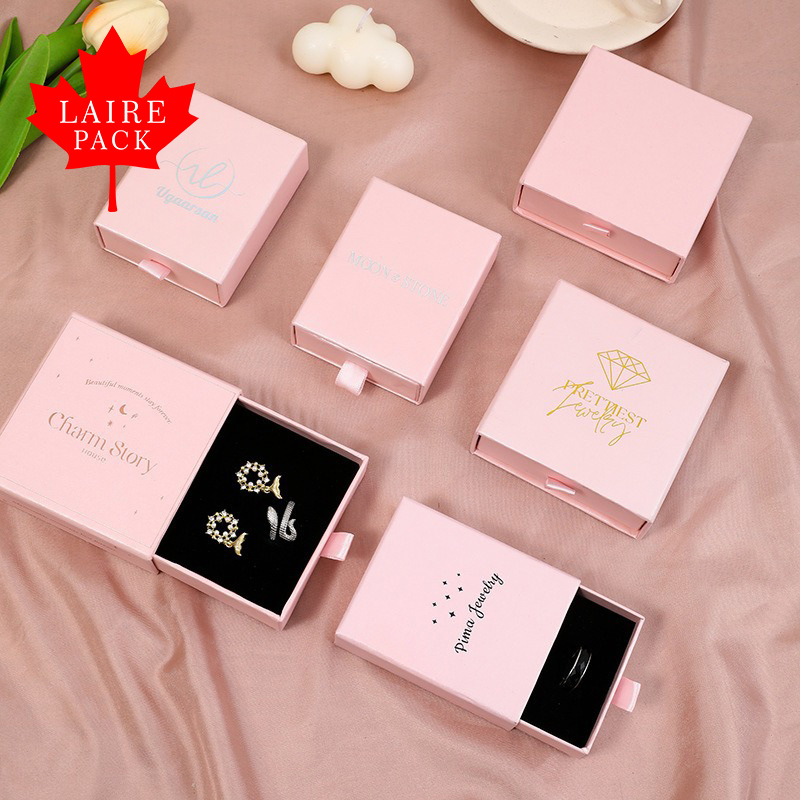 LAIRE Wholesale Printing Cardboard Jewelry Box Custom Drawer Sliding Jewelry Packaging Box