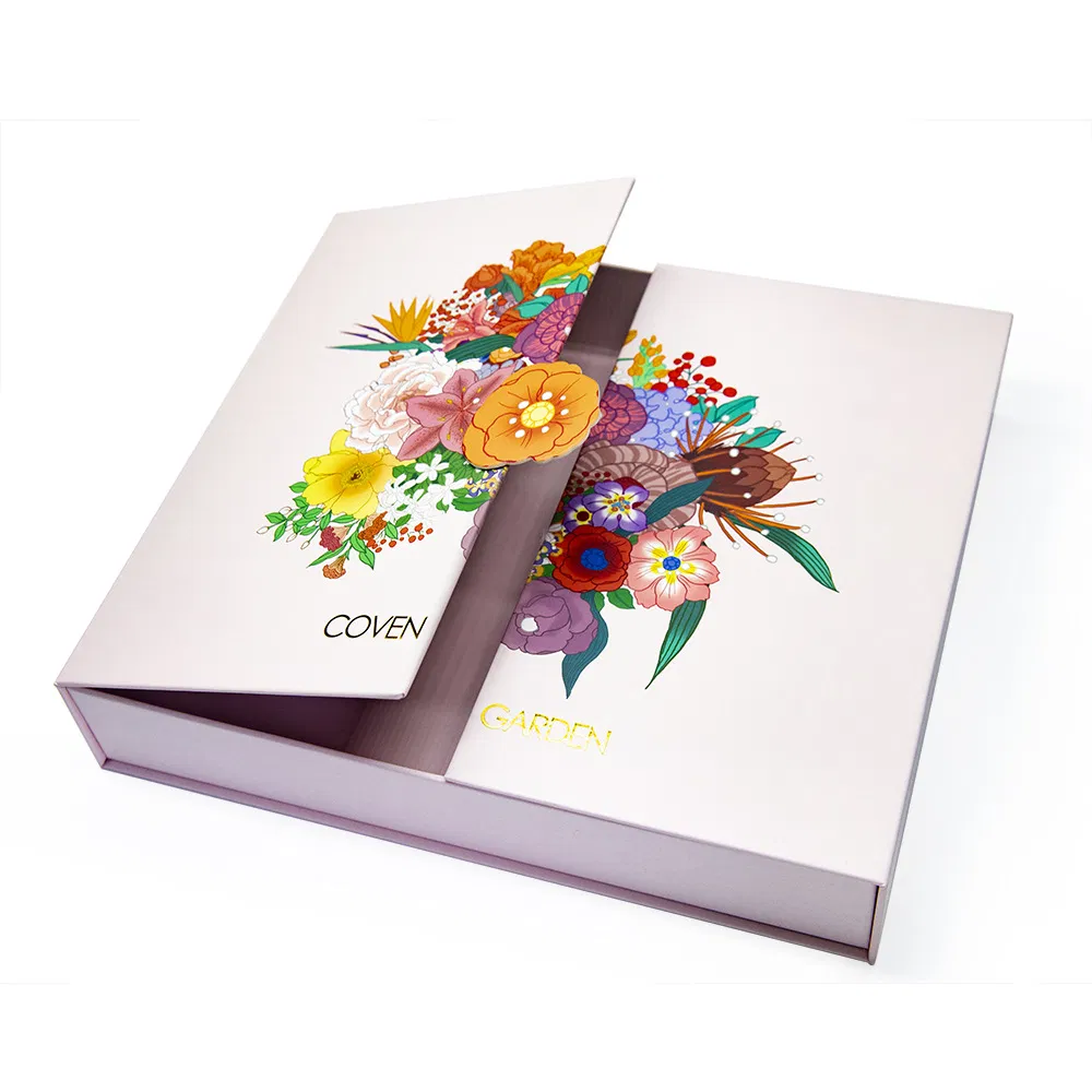 Double-Flap and Drawer Luxury Gift Packaging with Metal Tag for Moon Cake Packing