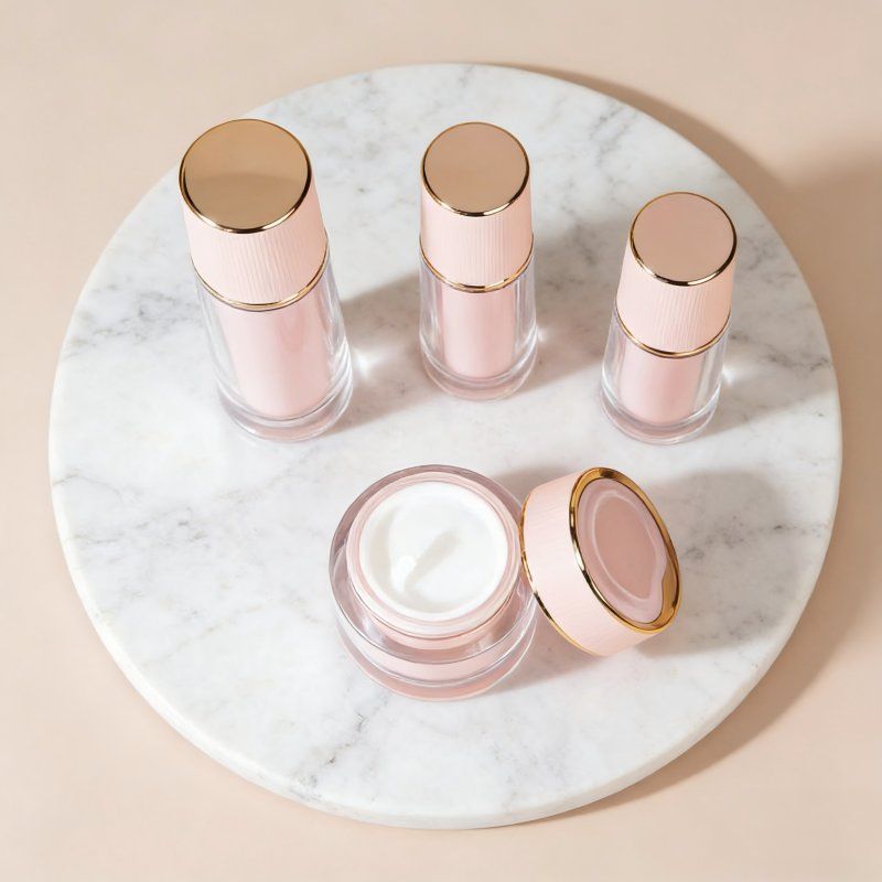 30g 50g Luxury Empty Glass Cosmetic Packaging Cream Container Jar Skincare Set Packaging