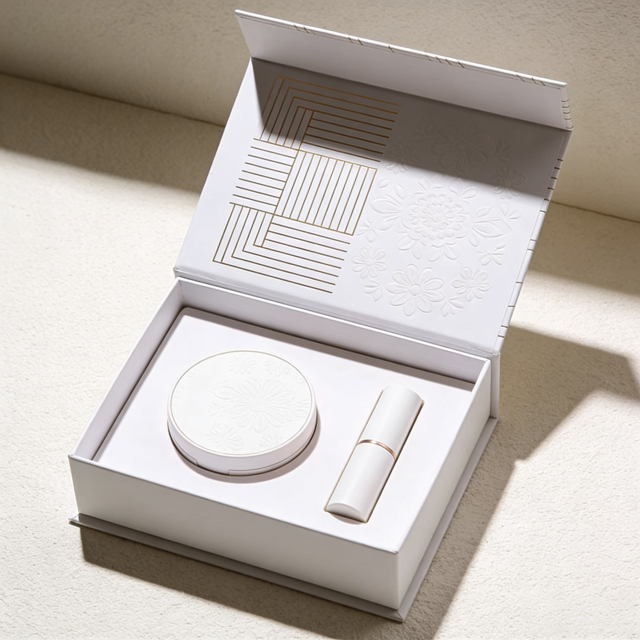 Custom Embossed Rigid Box Gift Shipping Mailer Packaging for Jewelry Clothing Cosmetic Magnetic Closure Handle Recyclable