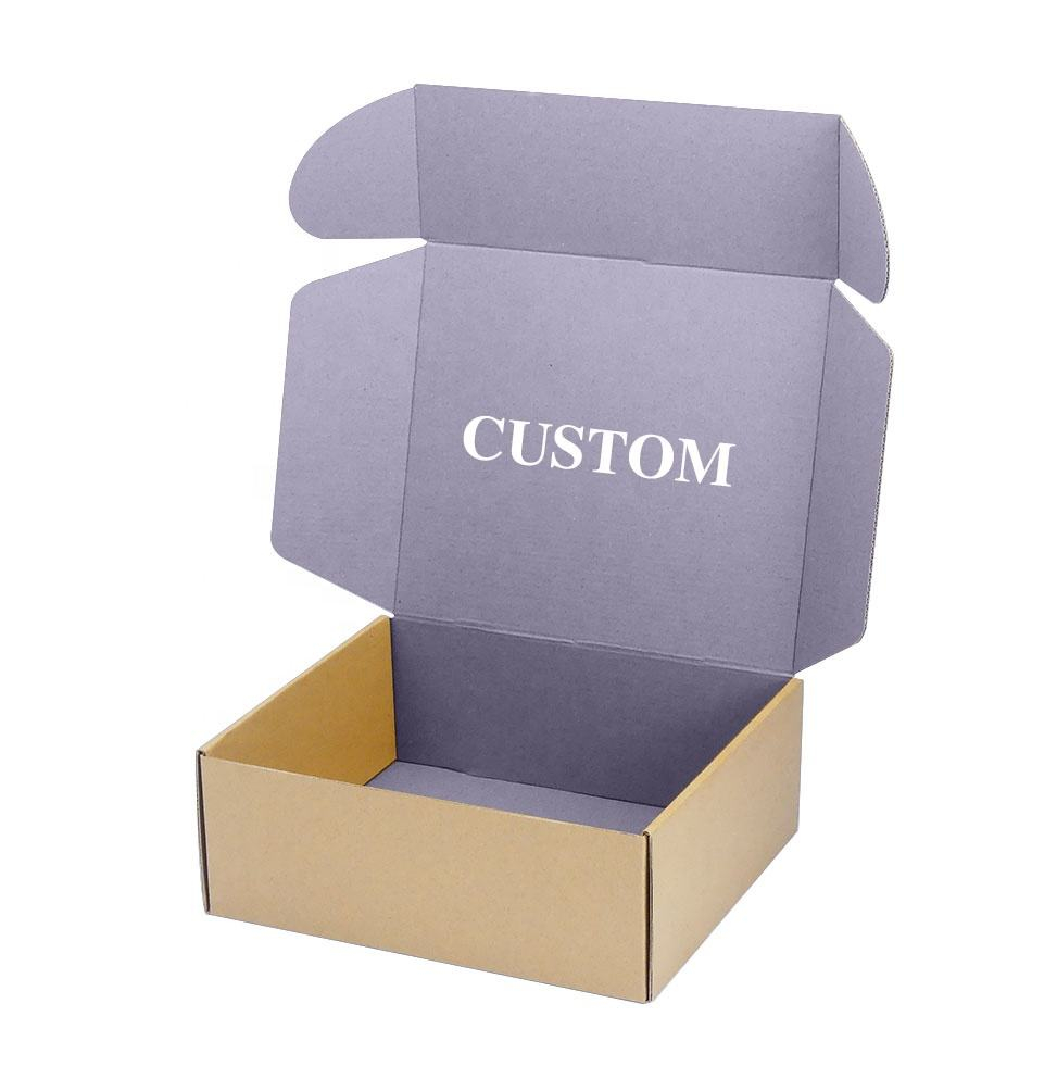 Custom Two-Tone Recyclable Corrugated Rigid Mailer Box Personalized Logo Shipping Box for Small Business