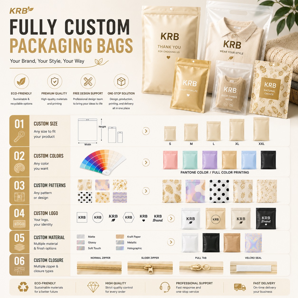 Custom Logo Frosted Clothing Packaging Zipper Bag CPE Plastic Apparel Bag for Clothes T-shirt Hoodie Pants Fashion Wear Packing