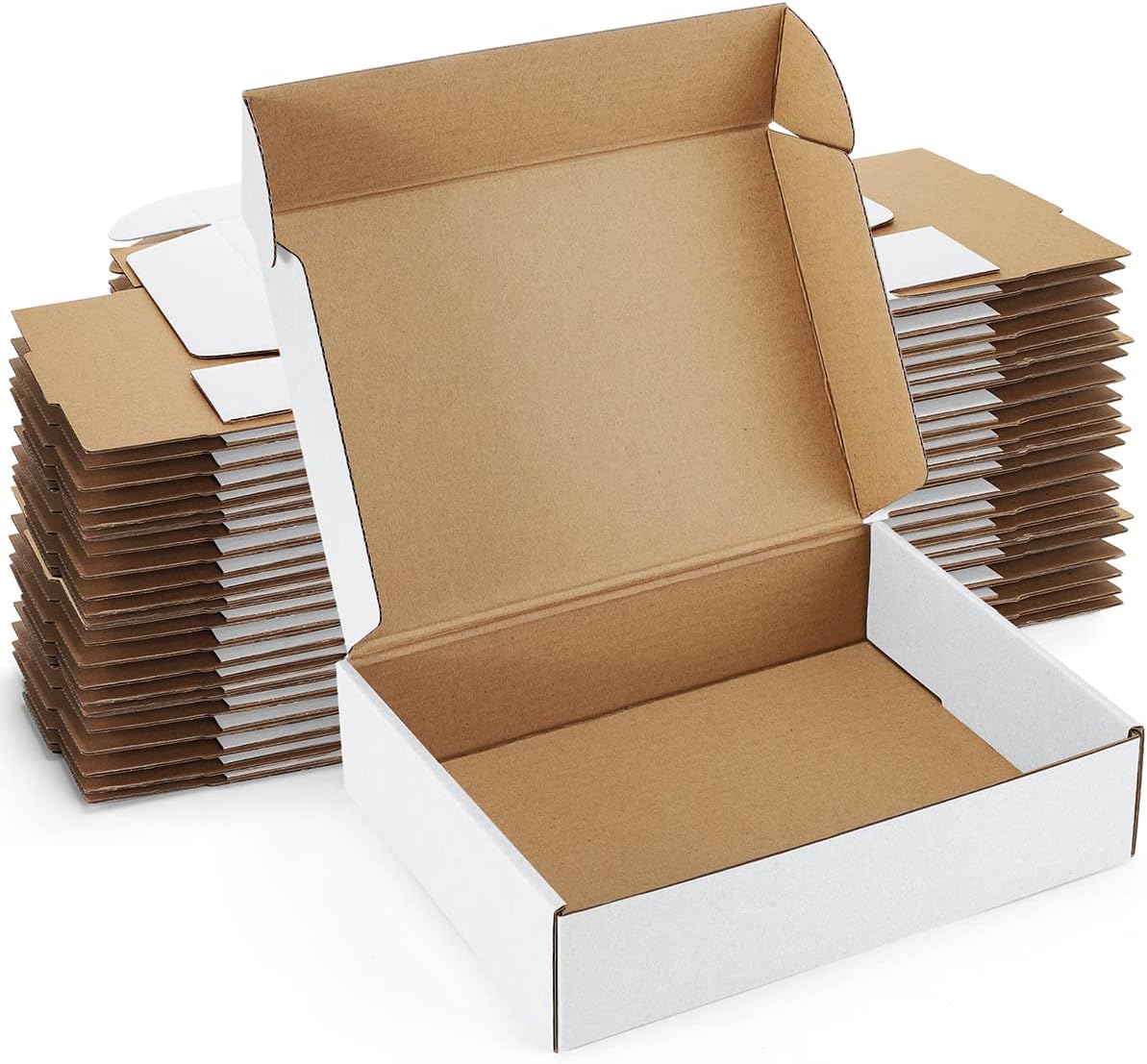 Factory Customized Size Logo Wholesale Printed White Small Mailing Shipping Paper Cardboard Corrugated Packaging Boxes