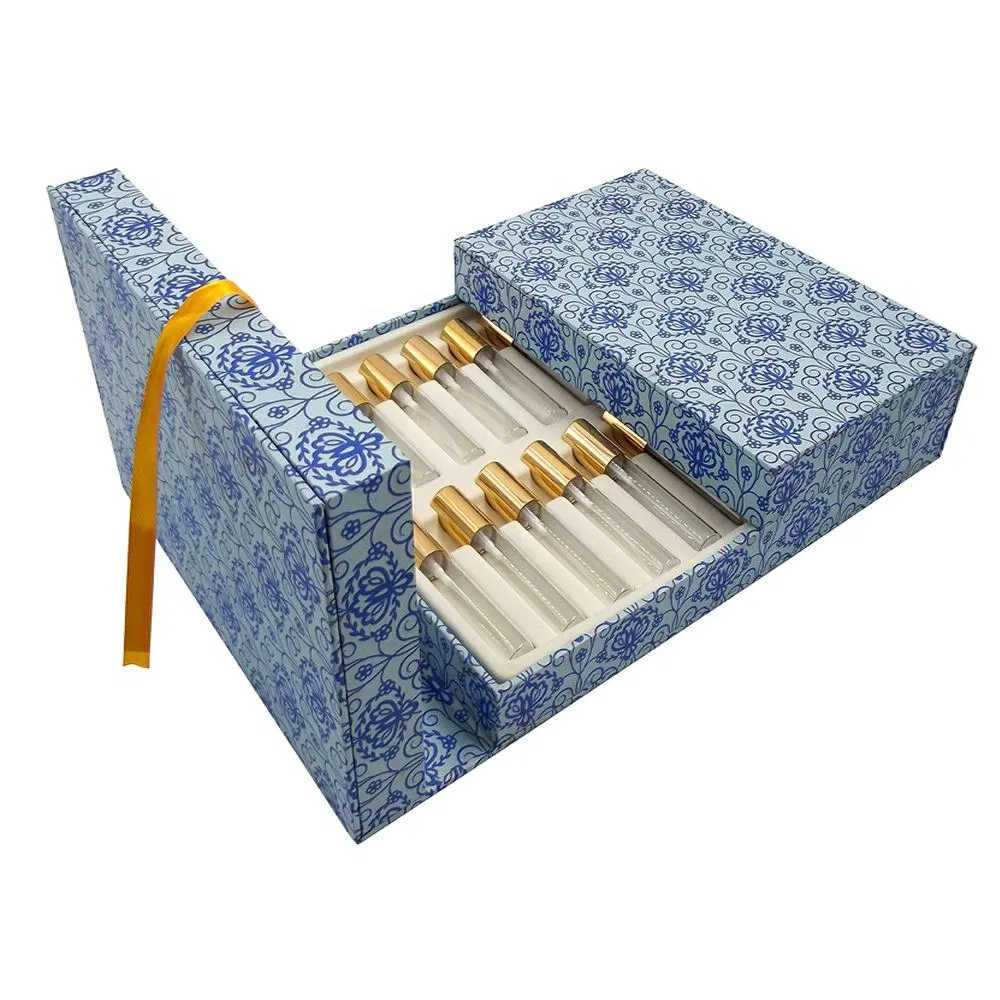 Luxury Custom Logo Rigid Hollow out Cardboard Rigid Luxury Cosmetic Essential Oil Gift Perfume Box Packaging