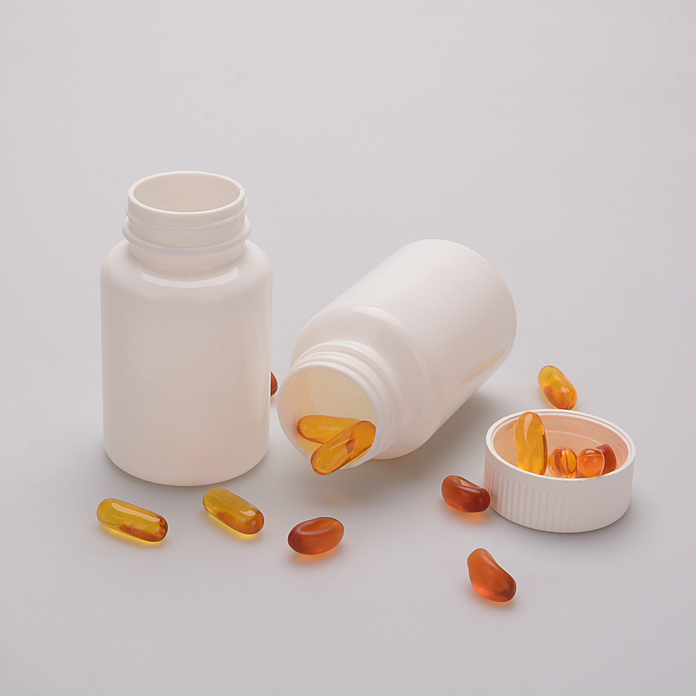 Medicine 75ml 100ml HDPE PCR Healthy OEM White High Quantity Medical Plastic Empty Vitamin Pill Capsule Bottle With CRC Cap