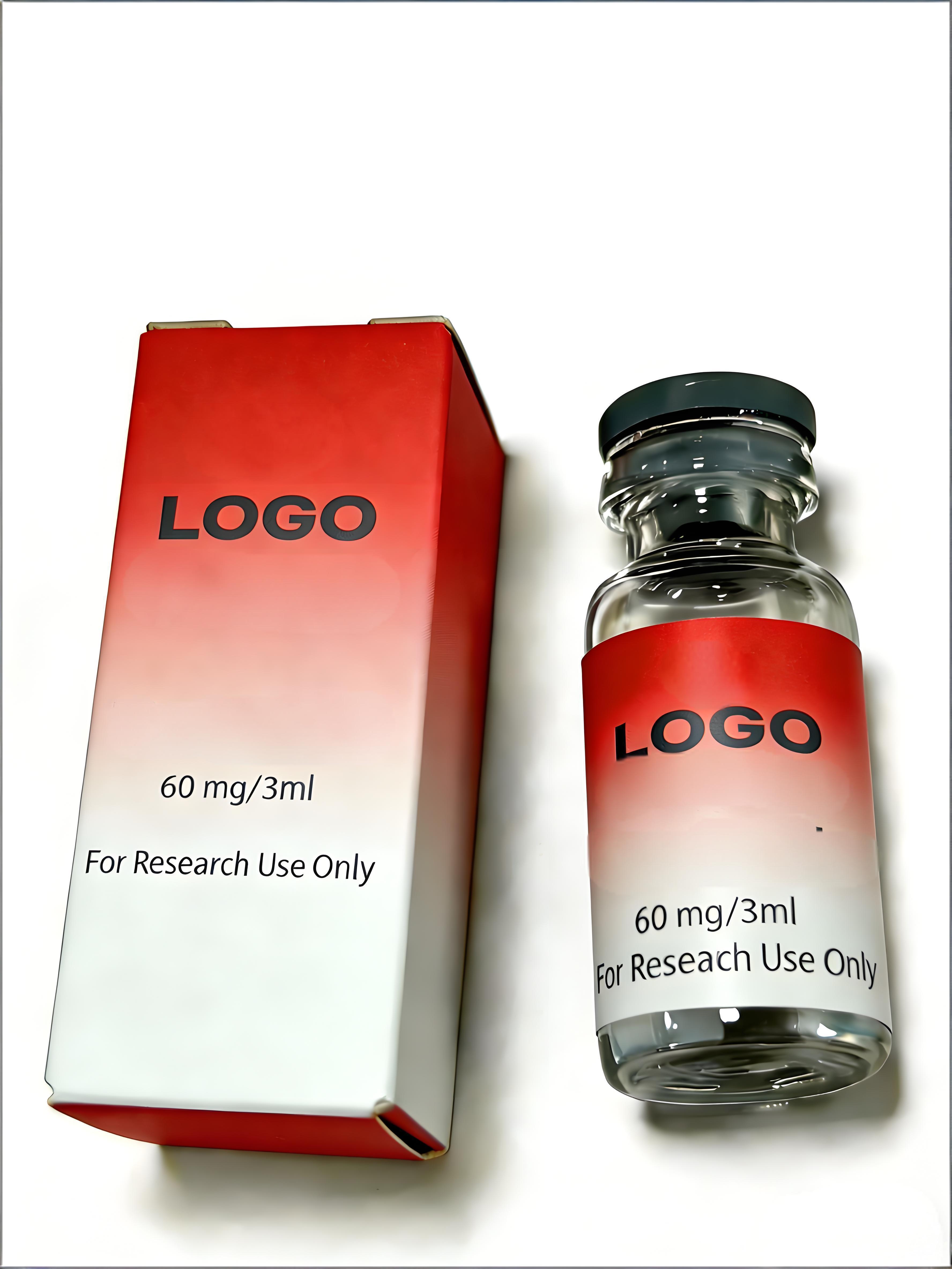 Custom Printing Single 3ml Vial Box With Hologram Labels And Plastic Tray Pept1 Label 3ml Vial Packaging Set With Your Logo