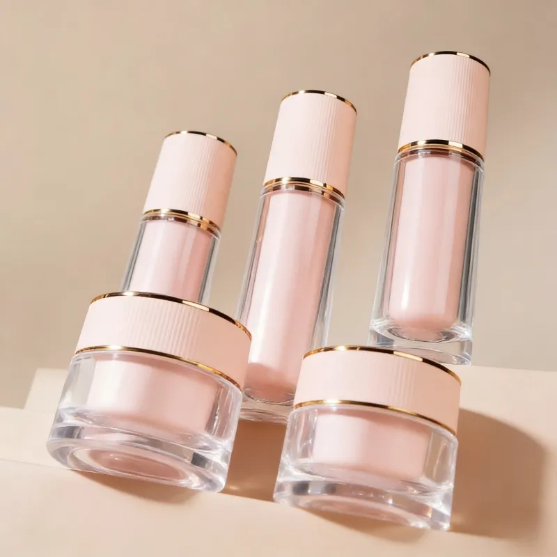 30g 50g Luxury Empty Glass Cosmetic Packaging Cream Container Jar Skincare Set Packaging