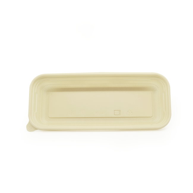 Biodegradable Corn Starch 2 Compartment Microwave Safe Waterproof &amp; Oilproof Disposable Lunch Box with Lid