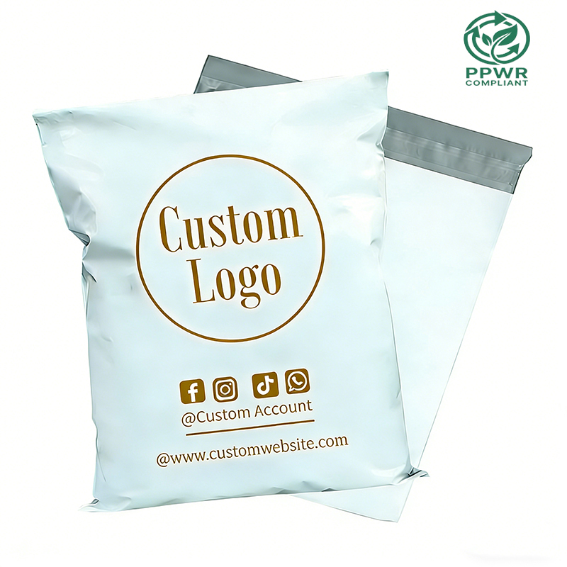 EN15343 GRS Certified Recycled Mailing Bags Envelope Shipping Bag Custom Polymailers Poly Mail Mailers Bag For Clothes