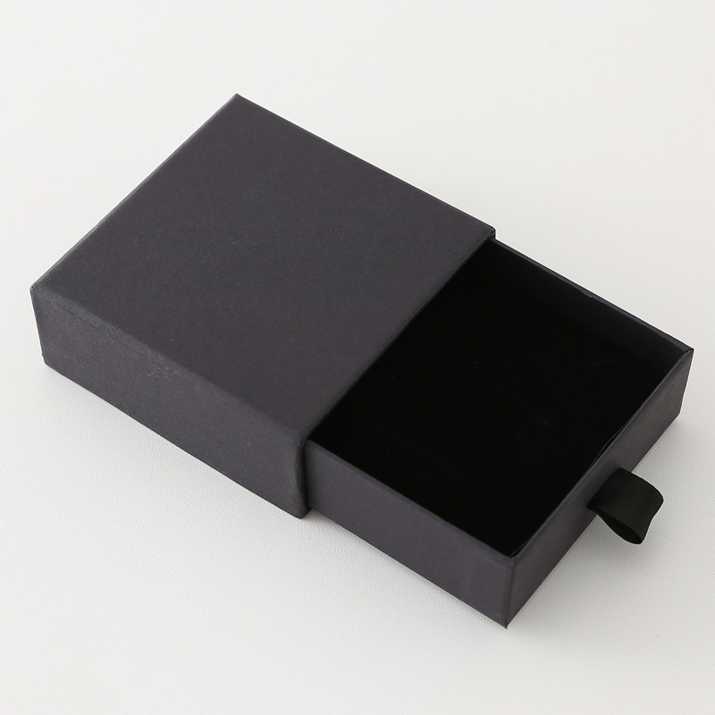Unique Luxury Custom Logo Slide Embossed Lamination Cardboard Paper Storage Gift Jewellery Drawer Packaging Jewelry Box