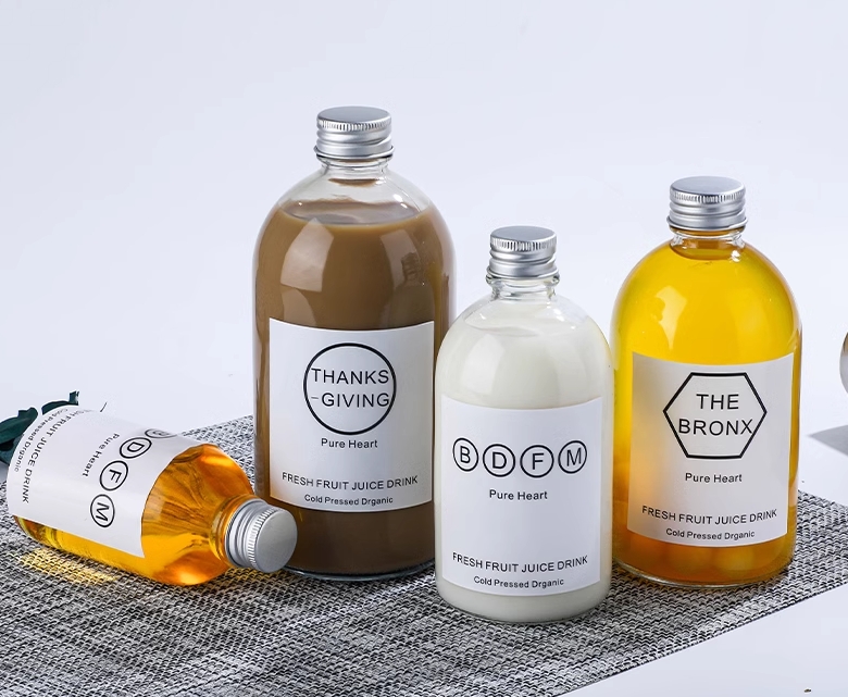 Drinking Glass Bottles 150ml / 270ml / 350ml / 500ml Coffee Air Tight Small Glass Bottle 200ml Custom Jam Glass Bottle With Lids