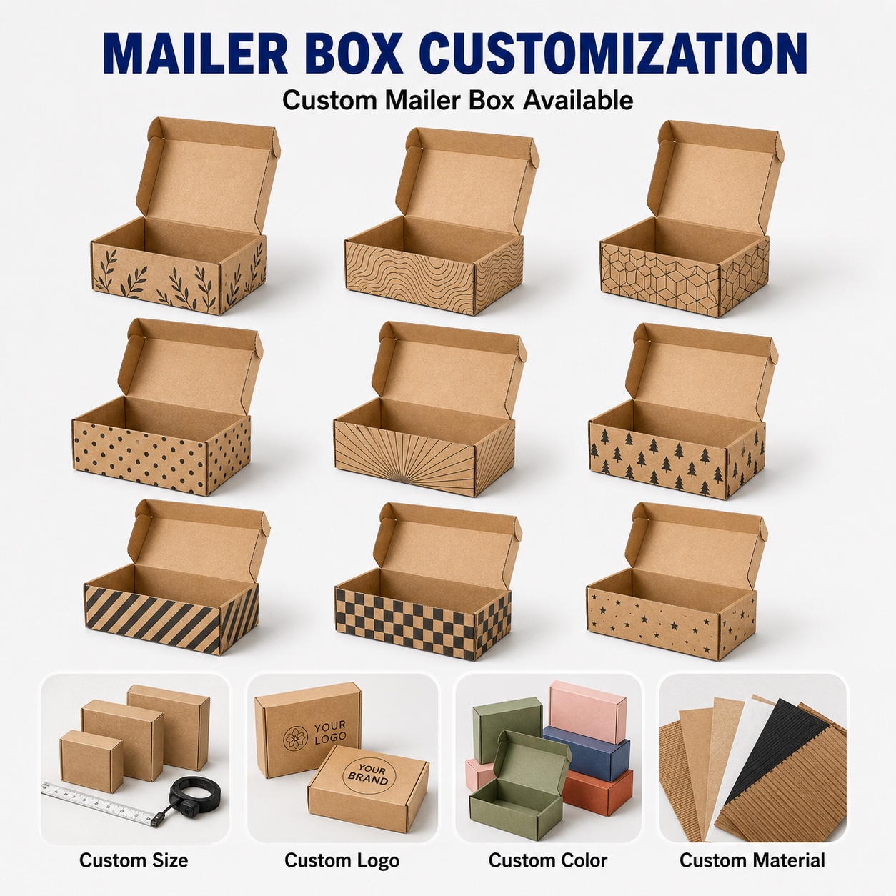 Pink Corrugated Cardboard Custom Paper Box Clothing Socks Shipping Mailing Packaging Box in Stock