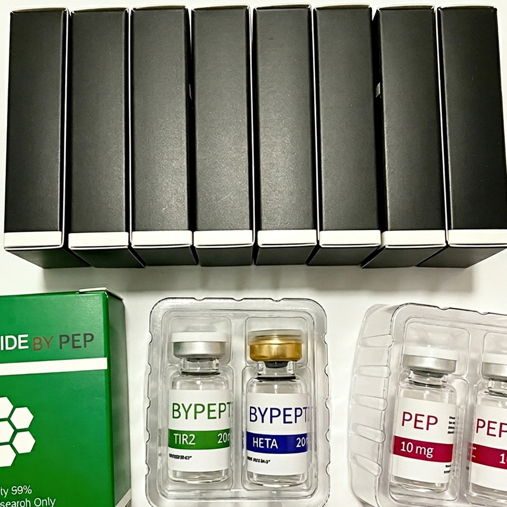 Customizable Empty Packaging Vial Bottle Pharma Folding 3ml Peptid Foldable Paper Packaging Box with Plastic Tray
