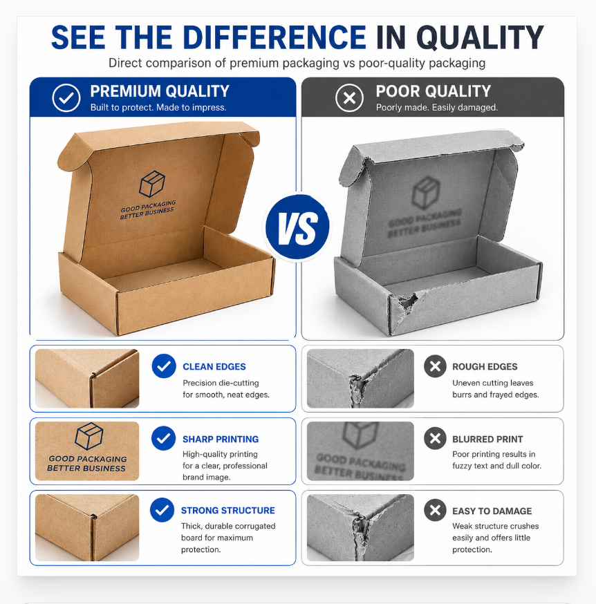 Factory Biodegradable Wig Clothes Shoes Festive Gift Packaging Kraft Tear Strip Paper Shipping Mailer Boxes With Custom Logo