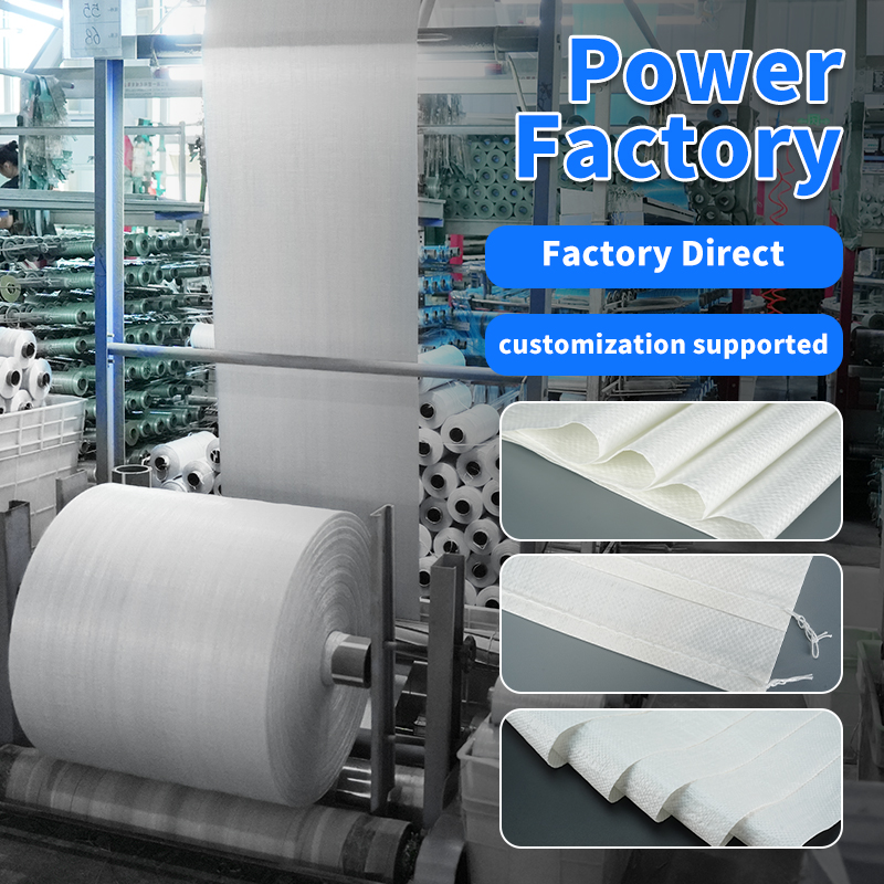 Eco Friendly Recyclable Woven Packaging Sack White Bulk Storage Bag for Grain Feed and Fertilizer