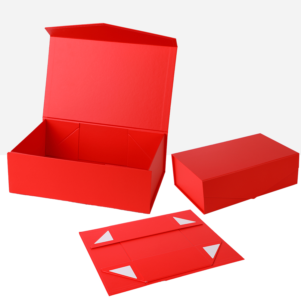 OPACK Luxury Custom Logo Printed Rigid Paper Box Flat Folding Foldable Magnetic Gift Packaging Cardboard Boxes