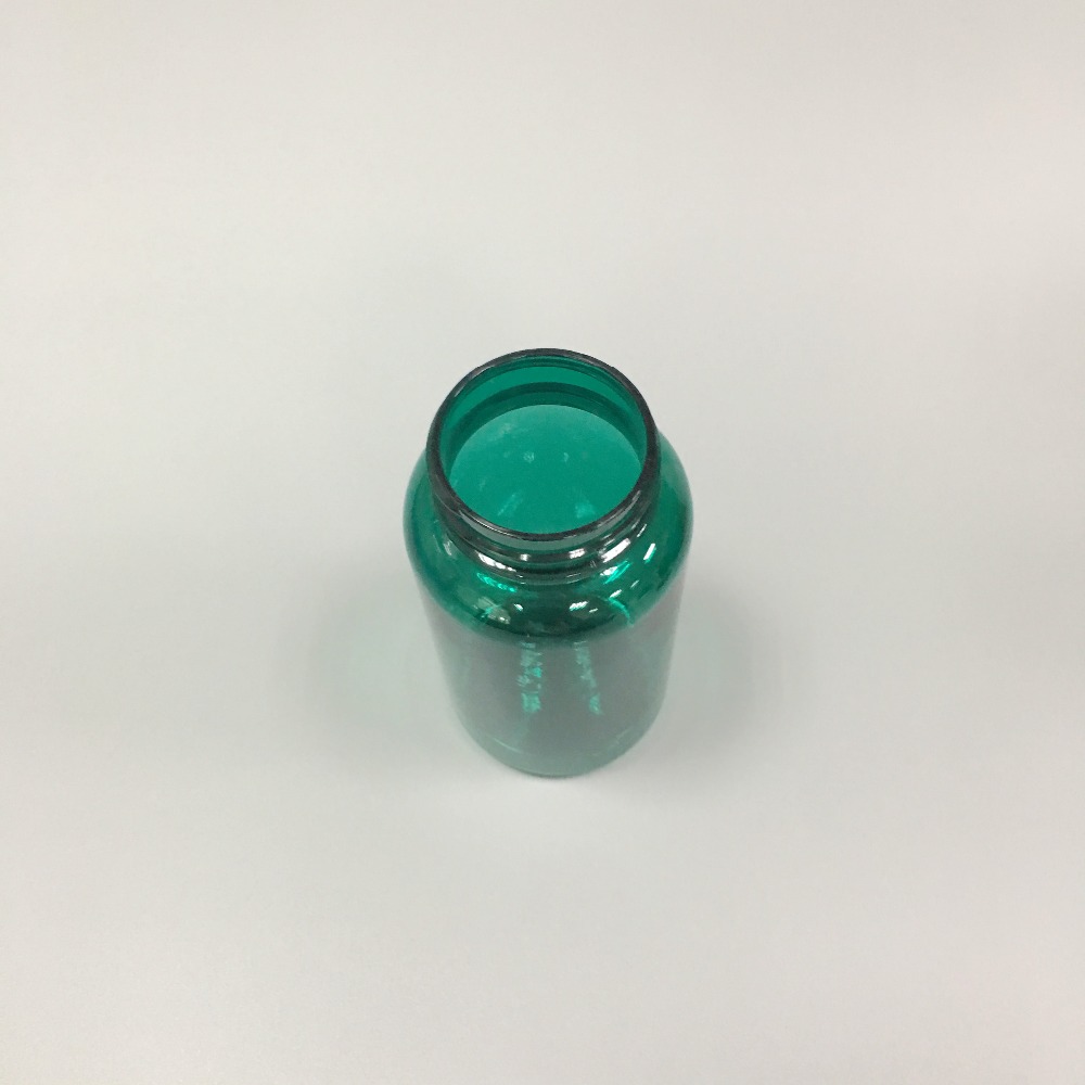 Plastic Medicine Pill Bottles Pharmaceutical Capsule Tablet Packaging Bottle Screw Cap with Pressure Aluminium 150ml PET Green