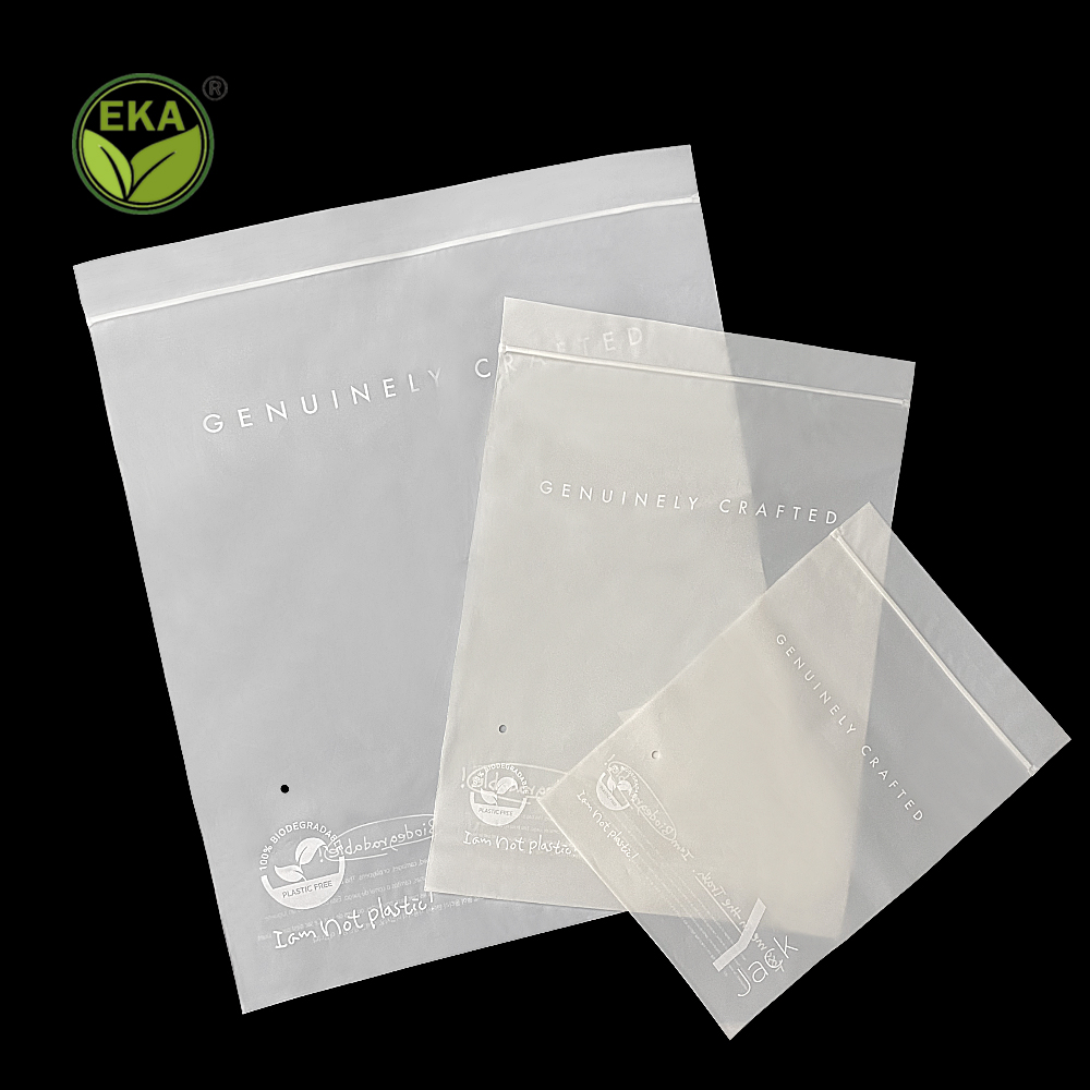 Biodegradable Packaging Ziplock Bags Clothing Packaging Plastic Bags Cornstarch Packaging Compostable Bag
