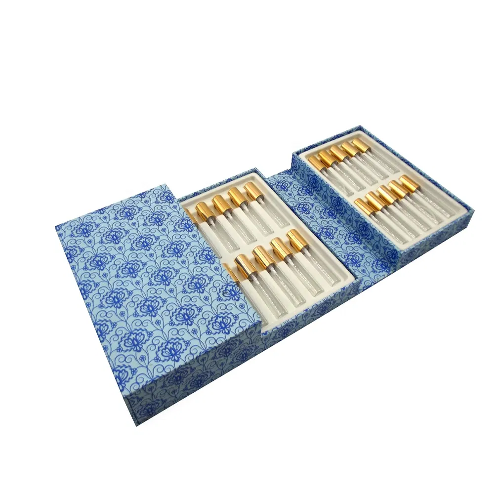 Luxury Custom Logo Rigid Hollow out Cardboard Rigid Luxury Cosmetic Essential Oil Gift Perfume Box Packaging
